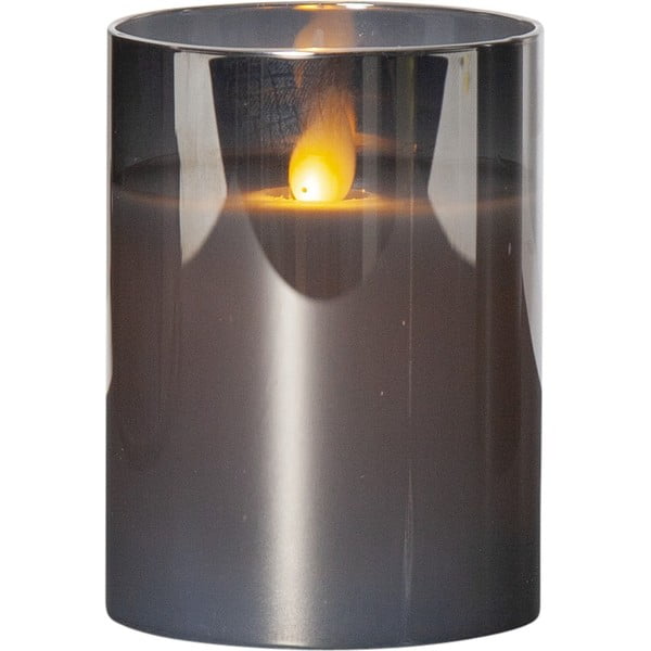 Candela di cera a LED grigia in vetro, altezza 7,5 cm M-Twinkle - Star Trading-image-2