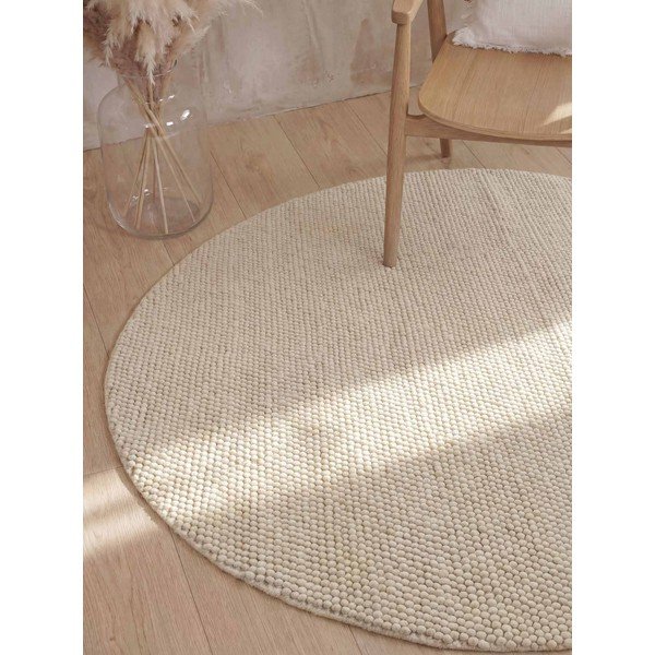 Tappeto rotondo color crema in lana tessuto a mano ø 200 cm Richmond Diana – Ted Baker-image-4