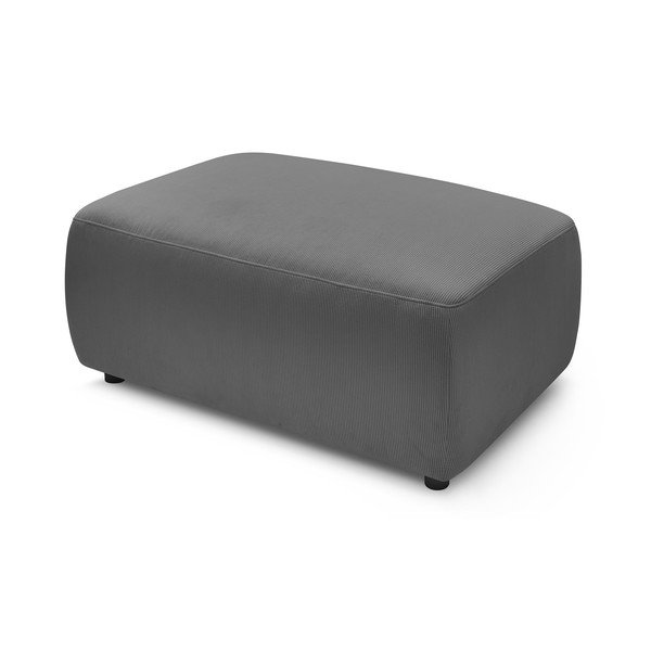 Pouf in velluto a coste grigio Envy - Bobochic Paris