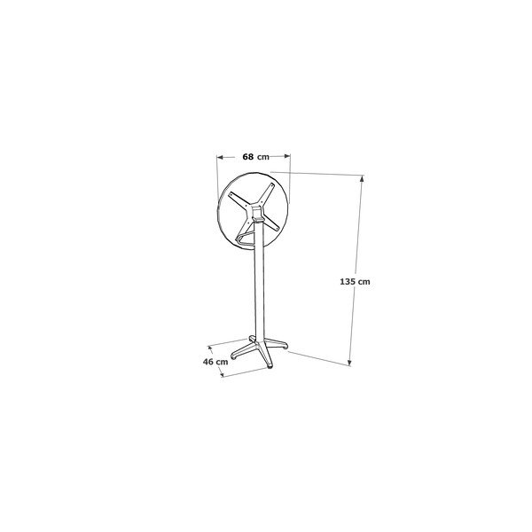 Tavolo da pranzo rotondo da giardino in alluminio ø 68 cm Spring - Ezeis-image-3