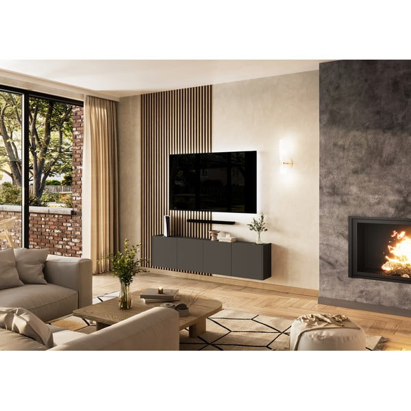 Mobile TV color antracite 183x45 cm Piana - Germania-image-1