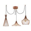 Lampadario color rame con paralume in metallo Mezopotamya – Opviq lights