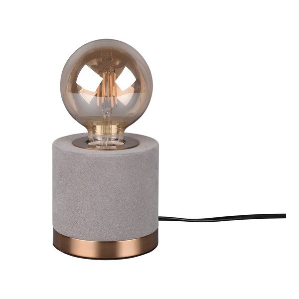 Lampada da tavolo grigia in velluto (altezza totale 11 cm) Judy – Reality