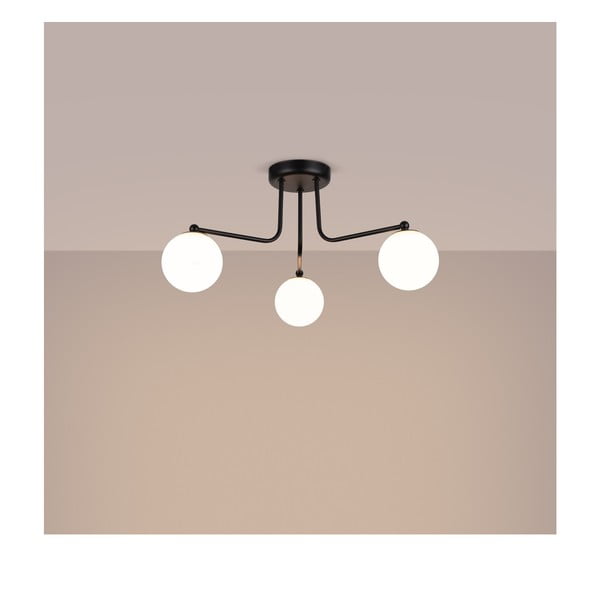 Plafoniera bianca e nera Beam – Sollux-image-1