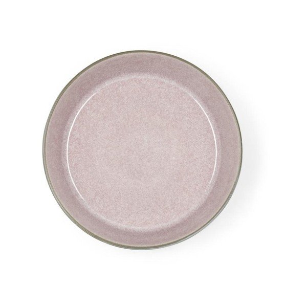 Ciotola da portata in gres grigio con smalto interno rosa Mensa, diametro 18 cm - Bitz-image-1