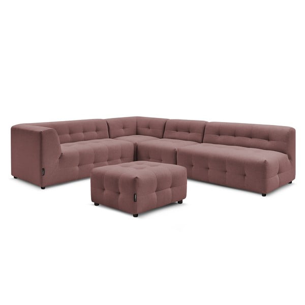 Divano angolare rosa scuro (angolo sinistro) Kleber - Bobochic Paris-image-3