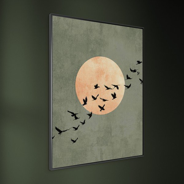 Dipinto stampato con cornice inclusa 60x80 cm Midnight Flight – Styler-image-2