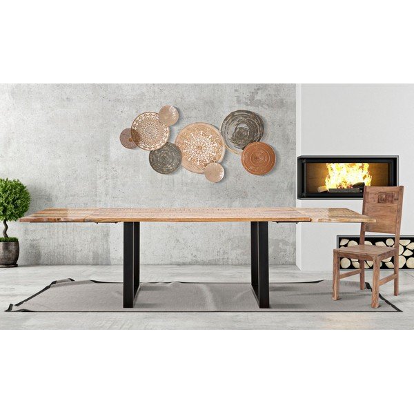 Tavolo da pranzo con piano in legno di mango allungabile con estensione 90x180 cm Edge – Mauro Ferretti-image-1