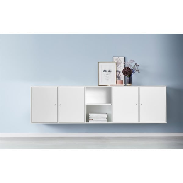 Cassettiera bassa bianca 220x61 cm Mistral - Hammel Furniture-image-1