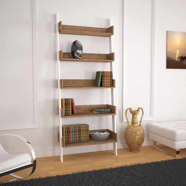 Libreria in rovere bianco/naturale 80x195 cm Only - Kalune Design-image-3