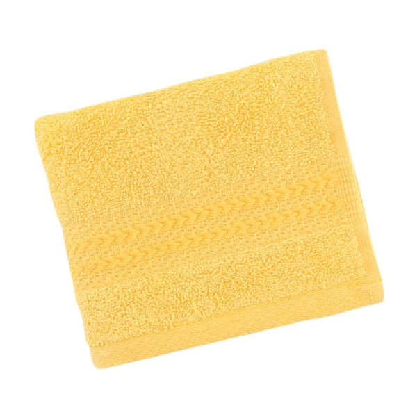 Asciugamano giallo in puro cotone, 30 x 50 cm - Foutastic-image-2