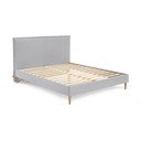 Letto matrimoniale imbottito grigio chiaro con griglia 180x200 cm Sary - Bobochic Paris