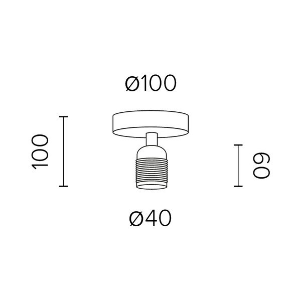 Plafoniera nero/oro ø 4 cm Uno - Sotto Luce-image-4