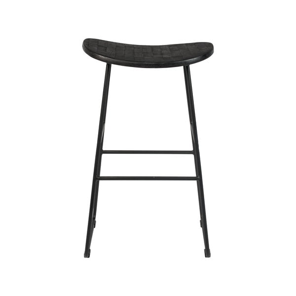Sedia da bar nera 2 pz (altezza della seduta 62 cm) Tangle – White Label-image-3