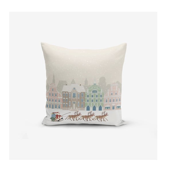 Set di 4 federe natalizie e runner da tavola Stagione delle vacanze - Minimalist Cushion Covers-image-1