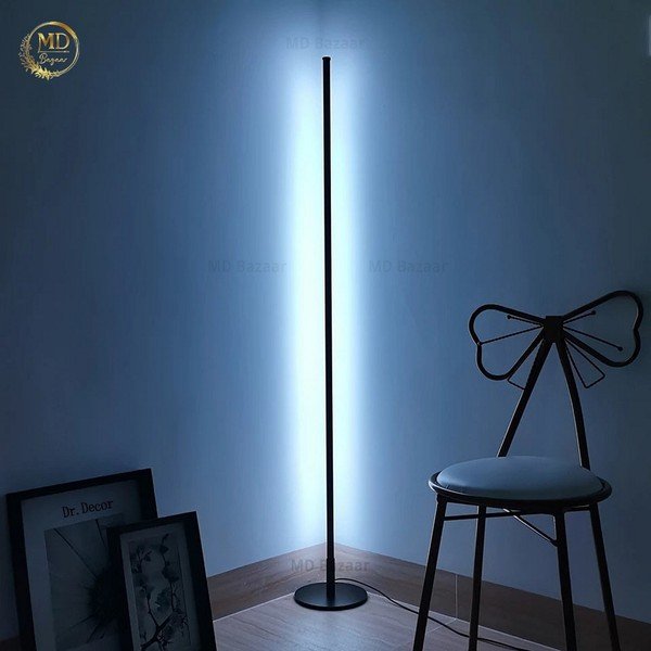 Lampada da terra a LED dimmerabile nera con telecomando (altezza 120 cm) - Squid Lighting-image-1