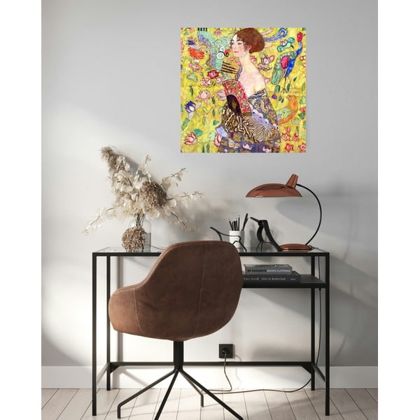 Riproduzione di Gustav Klimt - Signora con ventaglio, 60 x 60 cm Gustav Klimt - Lady with fan - Fedkolor-image-1