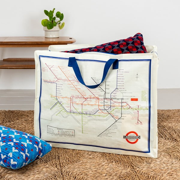 Organizer per vestiti in plastica riciclata 58x28x48 cm Heritage Tube Map – Rex London-image-1