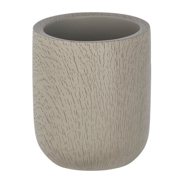 Tazza di cemento grigio-marrone per spazzolini da denti - Wenko-image-1