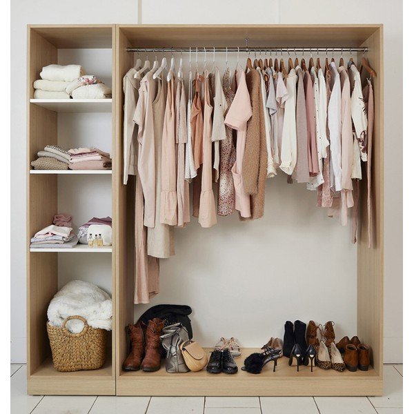 Scaffale bianco per armadio appeso sotto la guida del cestino dello scaffale - Compactor-image-4