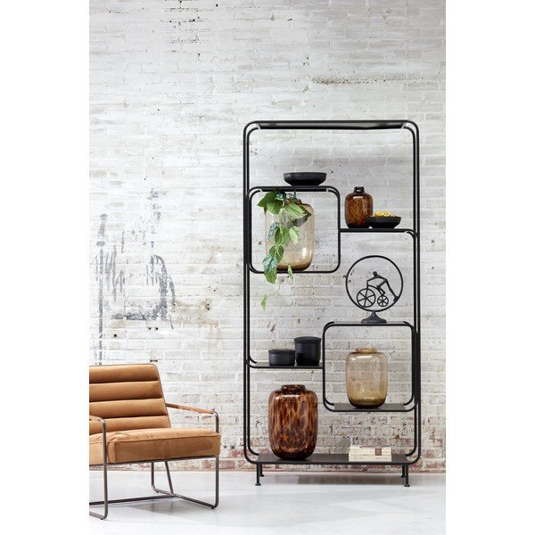 Libreria in metallo nero 100x206 cm Winston - Light & Living-image-1