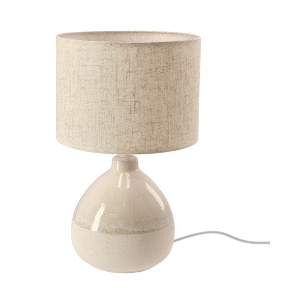 Lampada da tavolo beige con paralume in tessuto (altezza totale 41 cm) Ardo – Candellux Lighting-image-3