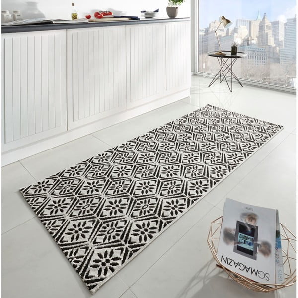 Runner in bianco e nero , 80 x 200 cm Soho - Zala Living-image-1
