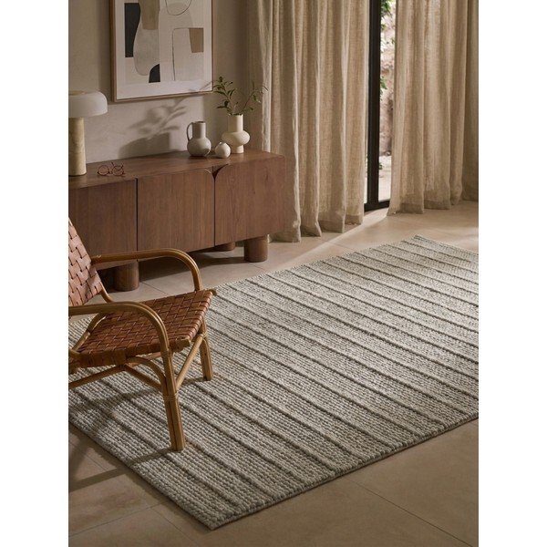 Tappeto grigio in lana tessuto a mano 80x150 cm Camden Parker – Ted Baker-image-1
