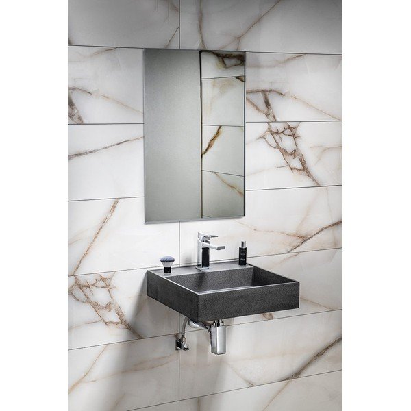 Lavabo in cemento grigio scuro 46 x 46 cm Quadrado - Sapho-image-3