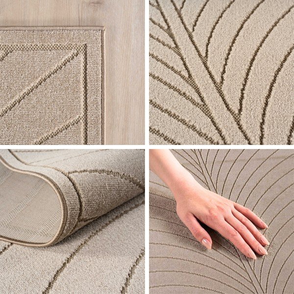 Tappeto da interno/esterno rotondo beige ø 120 cm Nova 1204 – Ayyildiz Carpets-image-2