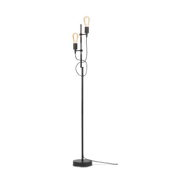 Lampada da terra nera con paralume in metallo (altezza 152 cm) Seattle - it's about RoMi
