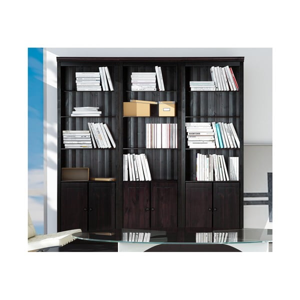 Libreria in legno di pino marrone 222x223 cm Anita - Støraa-image-3