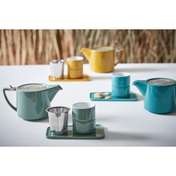 Teiera in gres color petrolio 800 ml Design - Sema-image-1