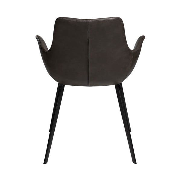 Sedia da pranzo grigio scuro in imbottito con braccioli Hype – DAN-FORM Denmark-image-3