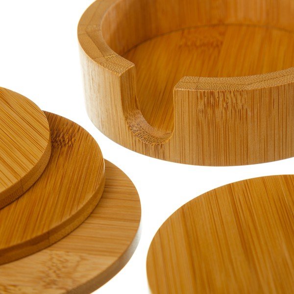 Set di sottobicchieri marroni in bambù 4 pz – Casa Selección-image-2