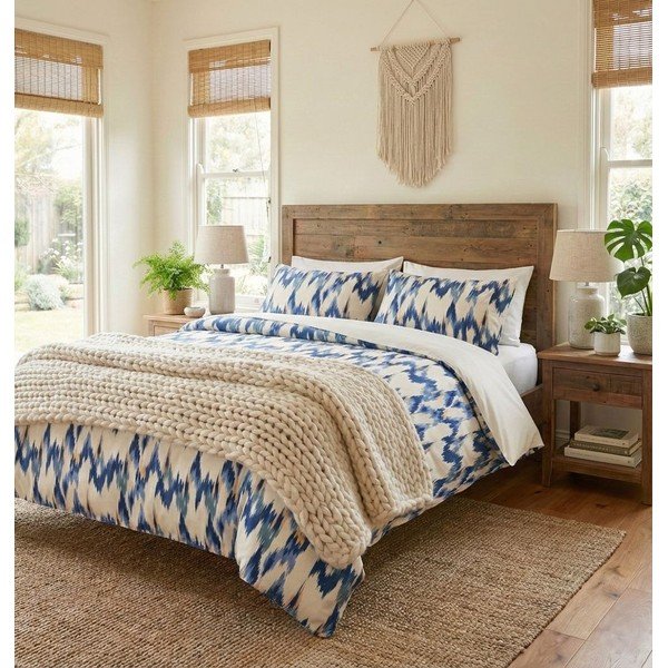 Set copripiumino e federa blu per letto singolo 200x140 cm Sapphire – Mijolnir-image-1