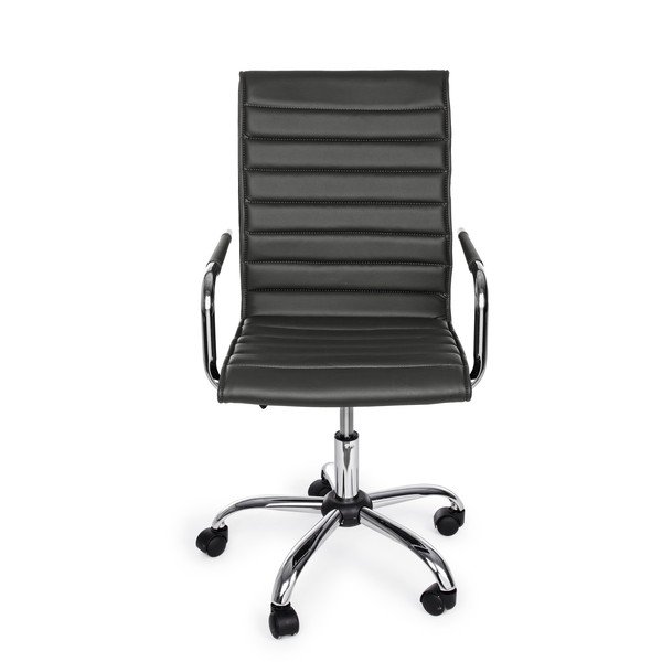 Sedia da ufficio grigio scuro in similpelle Perth – Yes Everyday-image-2