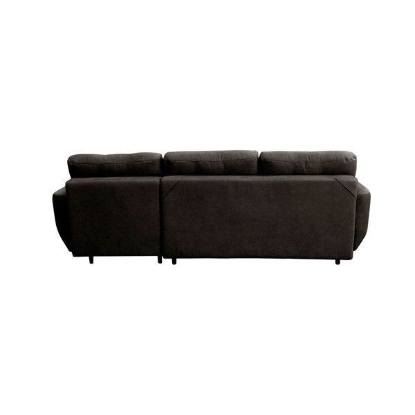 Divano letto grigio scuro con gambe nere Hortensia, angolo sinistro - Mazzini Sofas-image-3