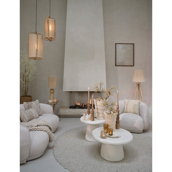 Tavolino rotondo bianco ø 70 cm Kulona - Light & Living-image-1