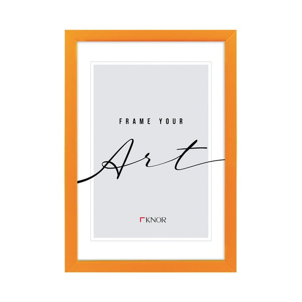Cornice arancione verticale con sostegno/da appendere 12x17 cm – knor-image-1
