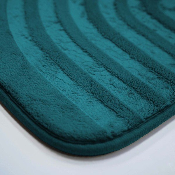 Tappetino per il bagno color petrolio 45x75 cm Allure – douceur d'intérieur-image-3