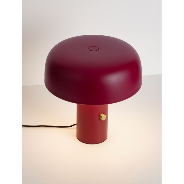 Lampada da tavolo LED burgundy in metallo con intensità regolabile (altezza totale 31 cm) Noelia – Nova Luce-image-4