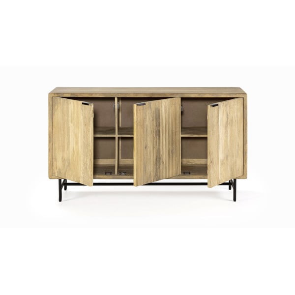 Cassettiera di colore naturale in mango massiccio 150x85x40 cm Mundra – MOME-image-1