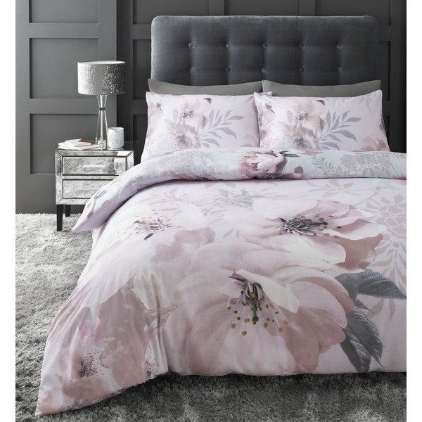Biancheria da letto rosa , 200 x 200 cm Dramatic Floral - Catherine Lansfield-image-1