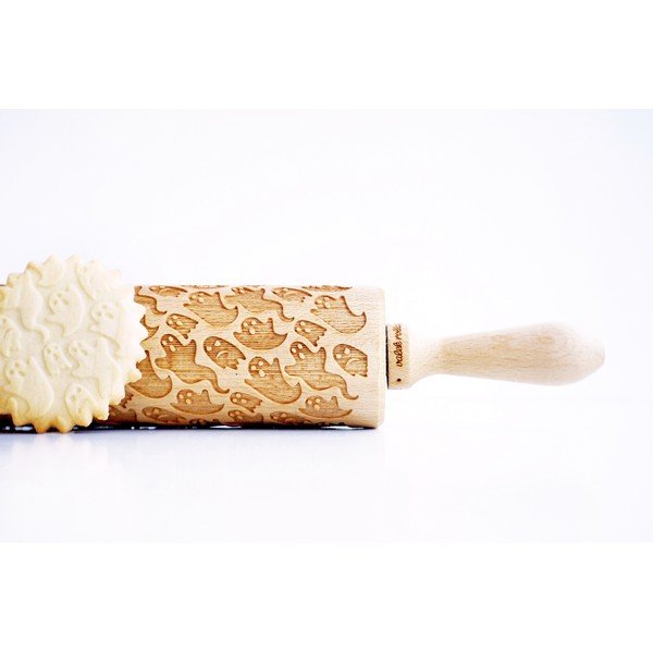 Rullo per pasta in legno goffrato Ghosts - Valek-image-2