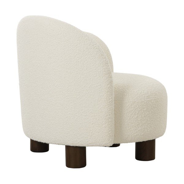 Poltrona bianca in tessuto bouclé Honolulu - House Nordic-image-4