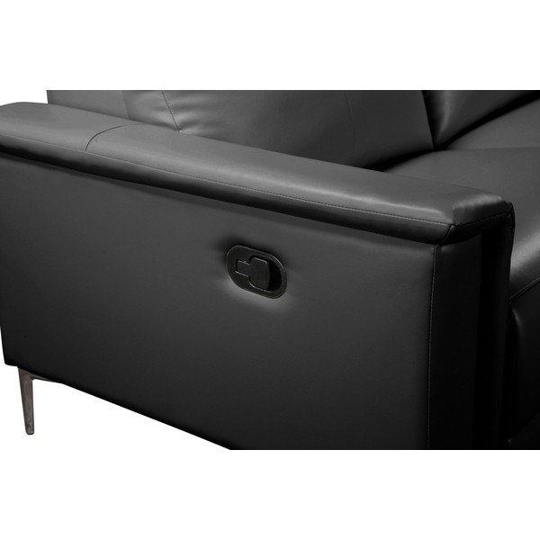 Divano angolare nero in similpelle (angolo destro) Lund - Støraa-image-4