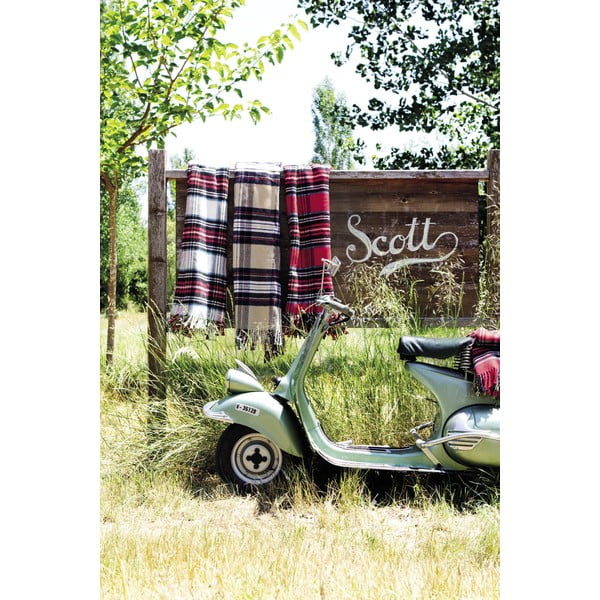 Plaid a quadri Beige, 140 x 180 cm Scott - Euromant-image-2