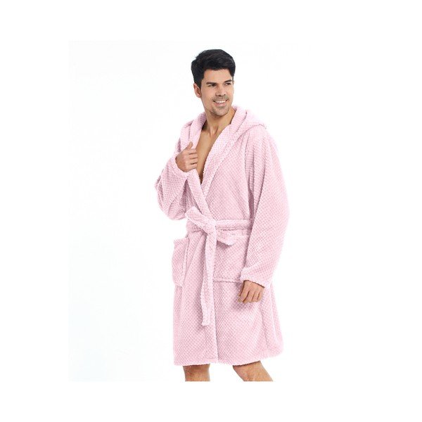 Accappatoio unisex rosa chiaro in microfibra Sleepyhead, taglia XL - DecoKing-image-1