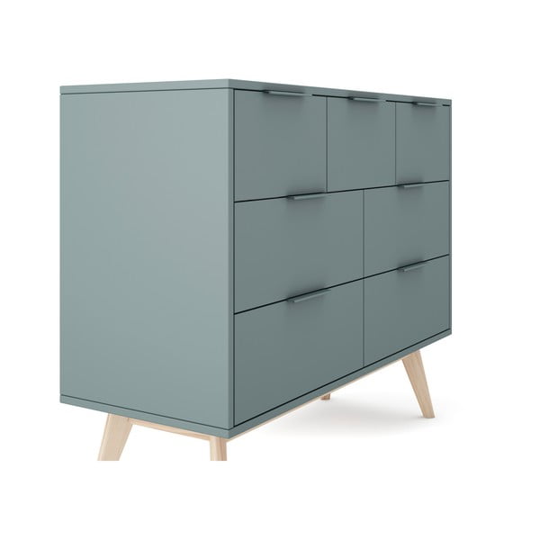 Cassettiera verde polveroso 120x83x40 cm Pisco – Marckeric-image-4